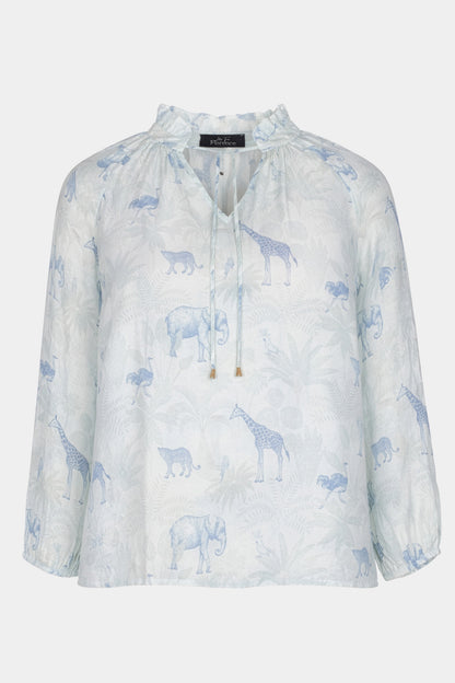 Fauna Frill Tie Neck Blouse