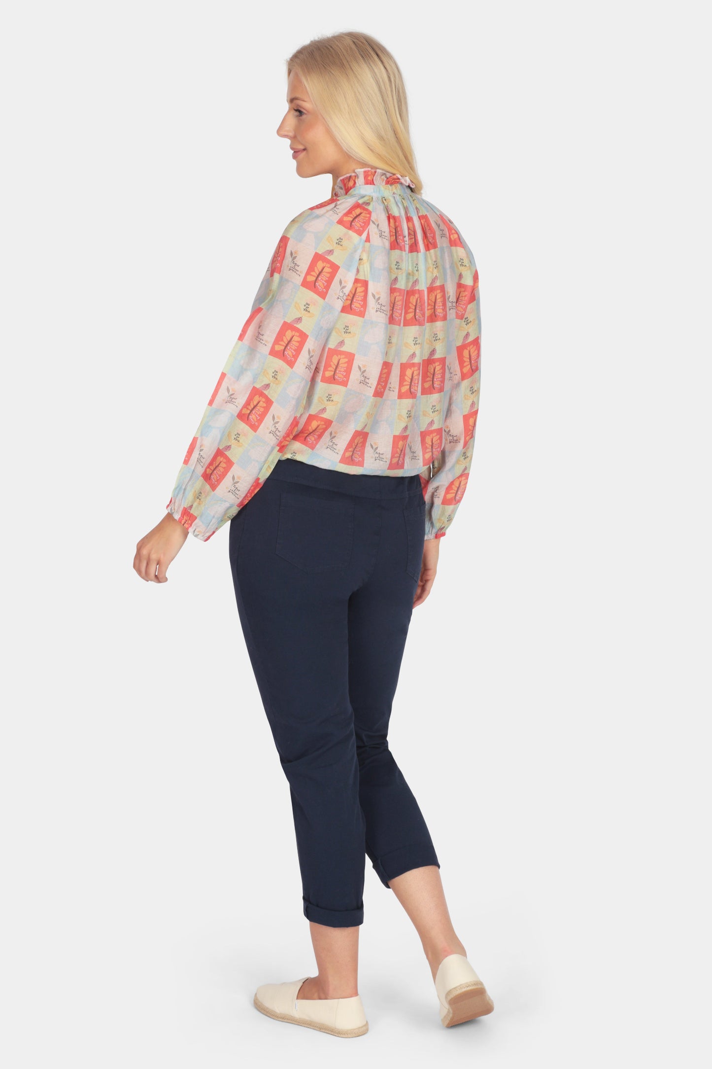 Tempo Frill Tie Neck Blouse