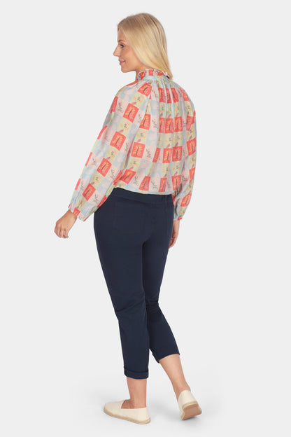 Tempo Frill Tie Neck Blouse