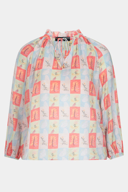 Tempo Frill Tie Neck Blouse
