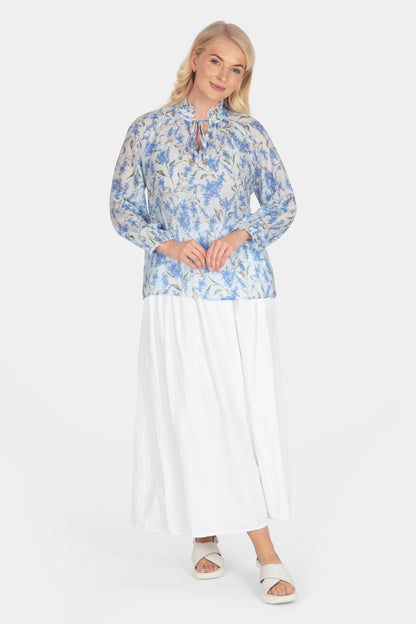 Wildflower Frill Tie Neck Blouse