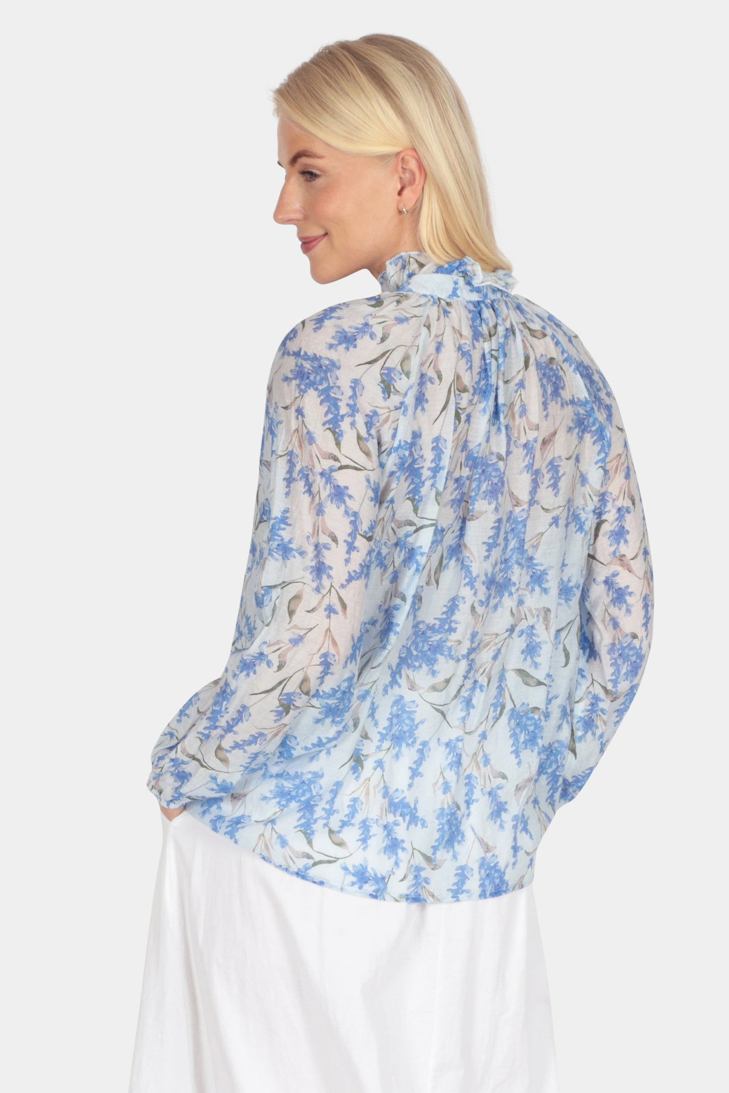 Wildflower Frill Tie Neck Blouse