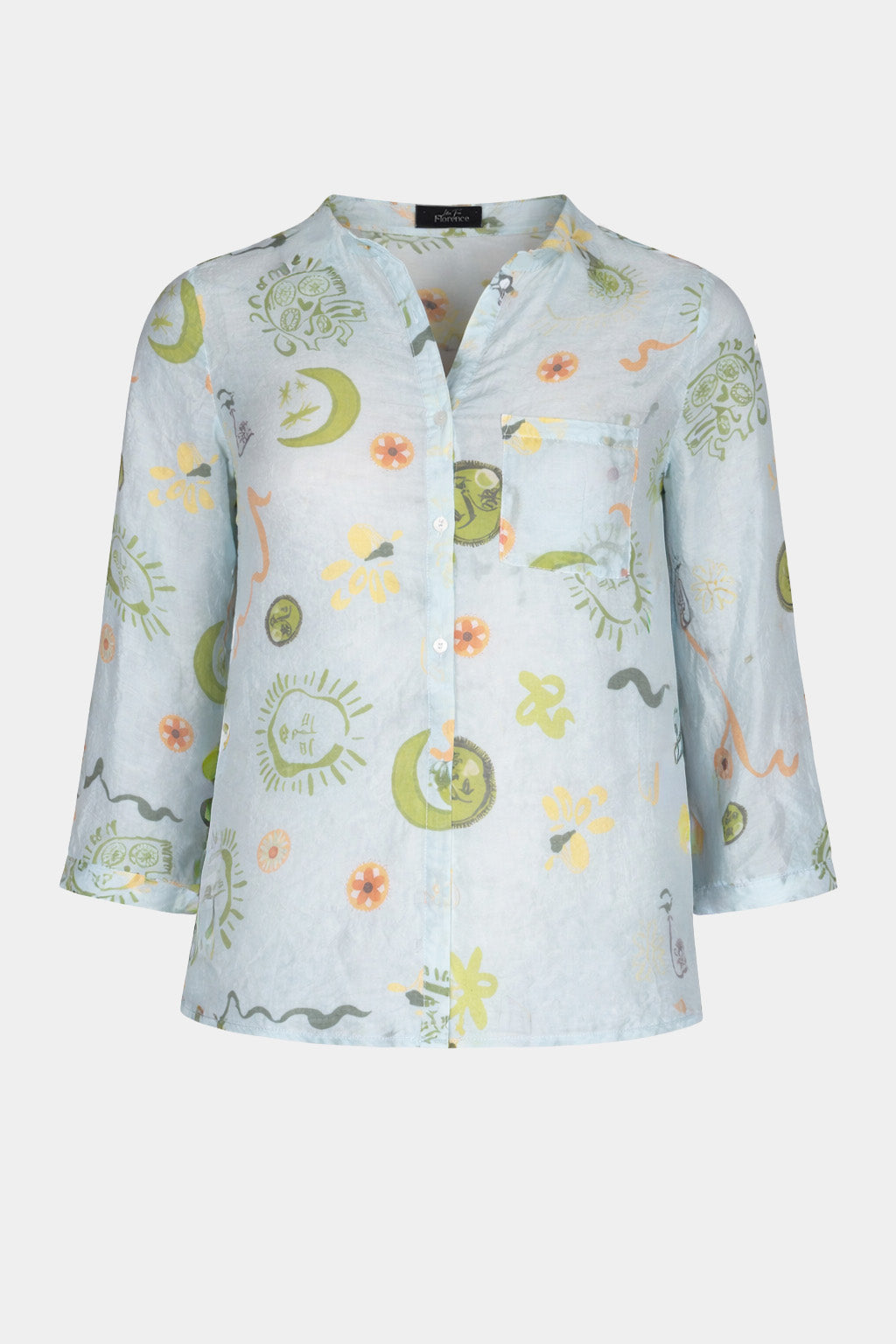 Oracle Grandad Collar Blouse
