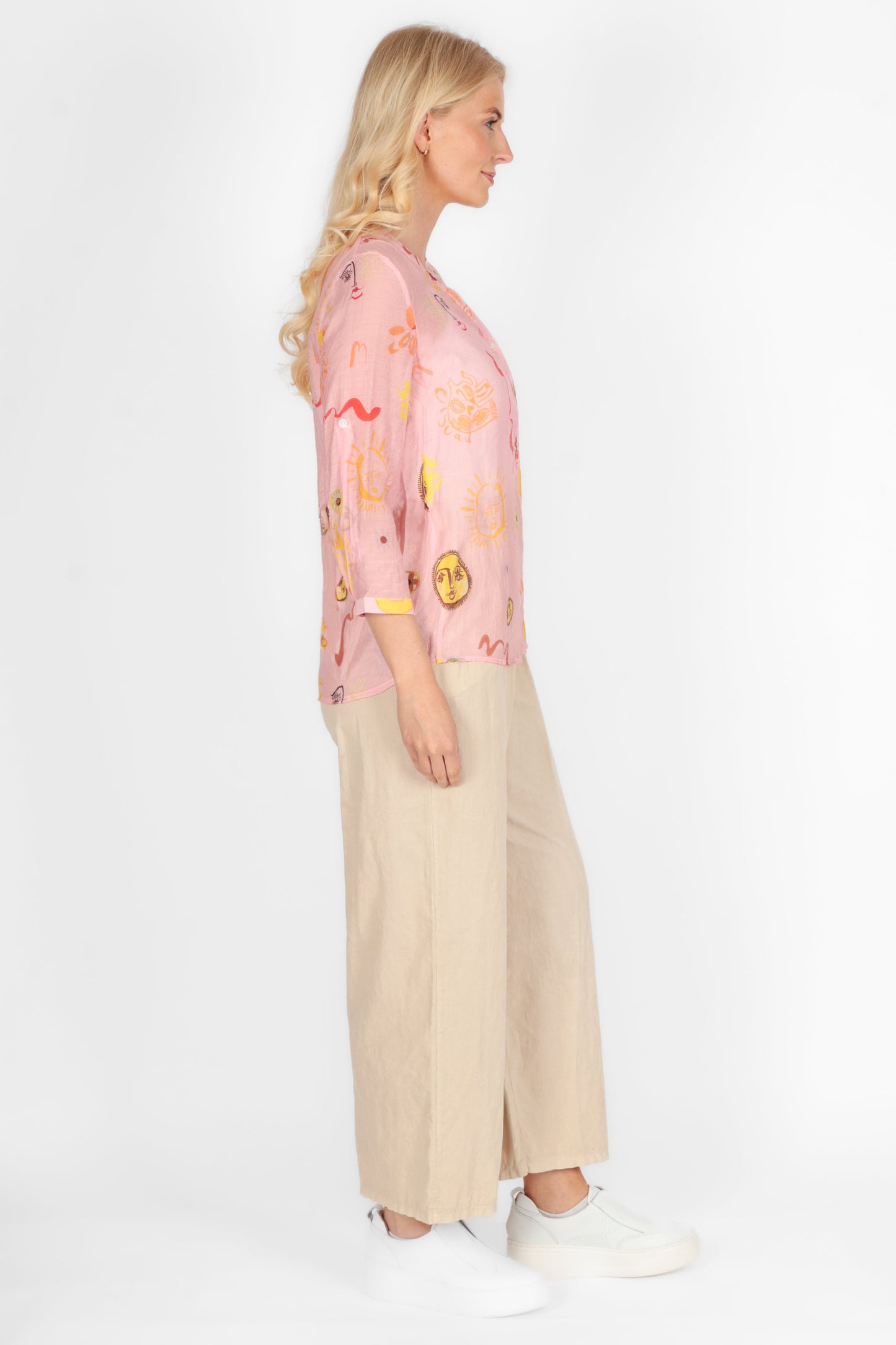 Oracle Grandad Collar Blouse