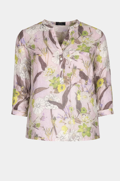 Heirloom Flora Grandad Collar Blouse