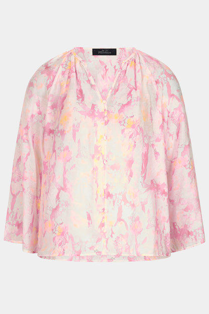 Tie-Dye Flute Sleeve Blouse
