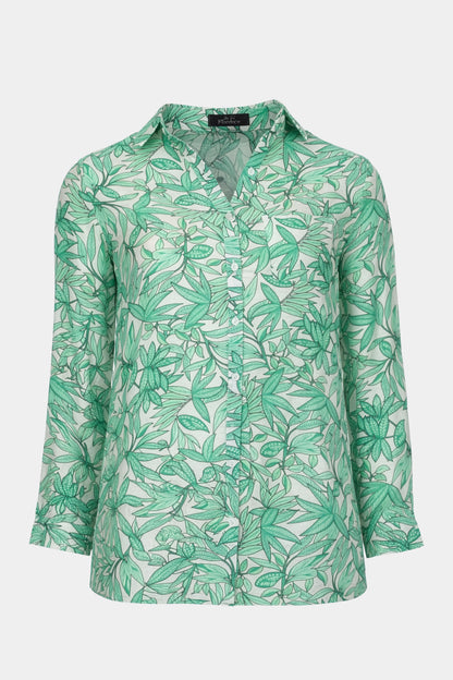 Leaf Sketch Button Up Collar Shirt