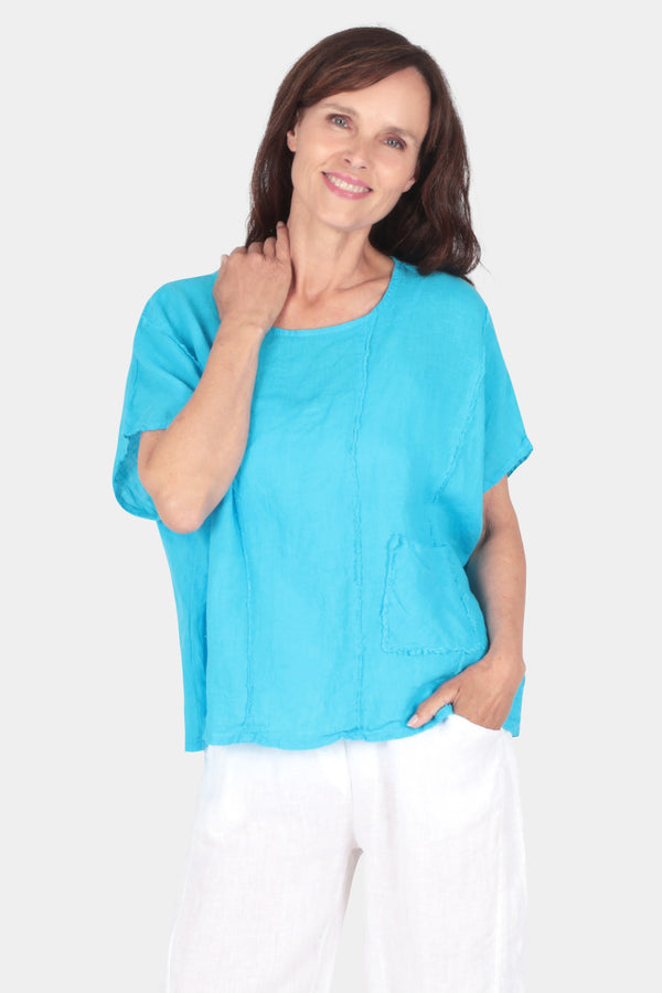Artisan Seam Linen Top