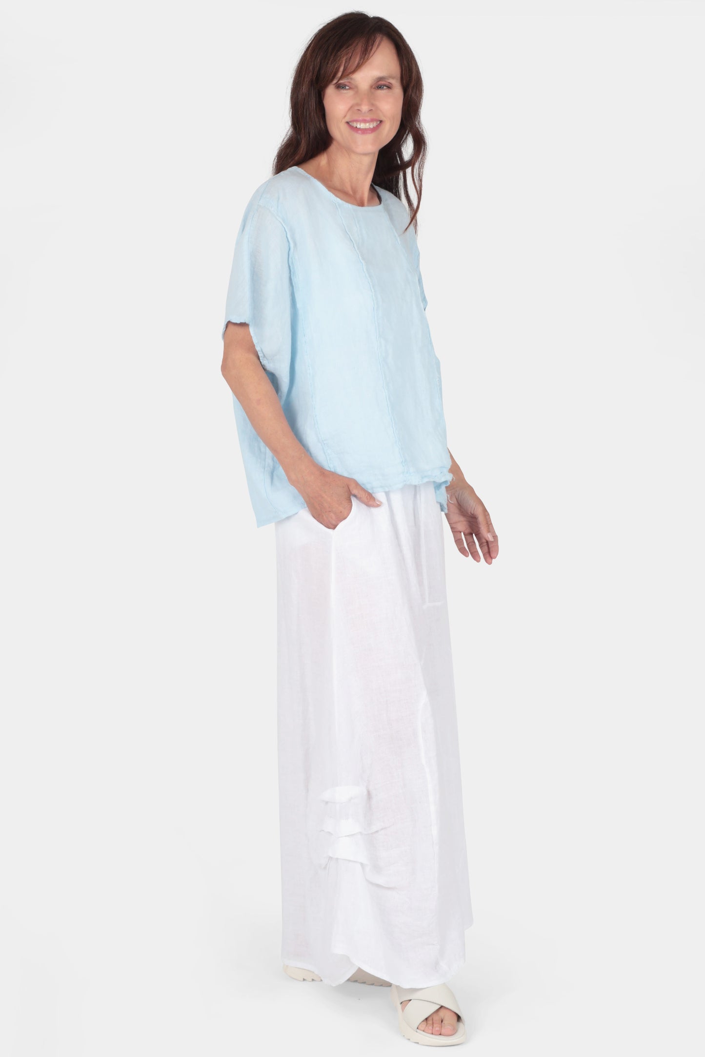 Artisan Seam Linen Top