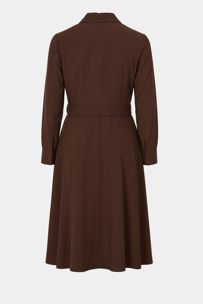 Collared Button Front Midi Dress