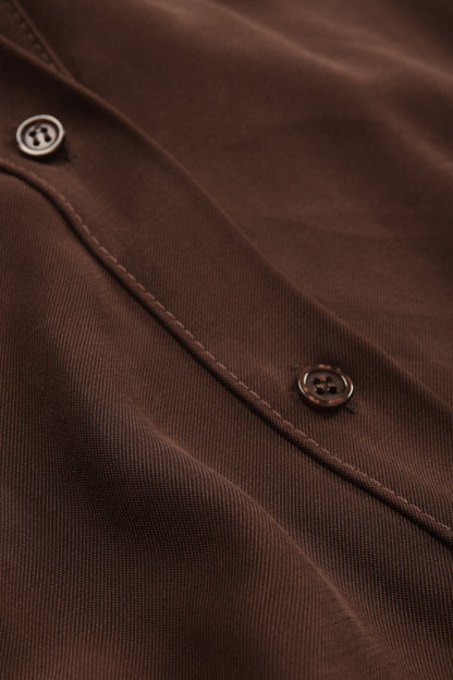 Collared Button Front Midi Dress