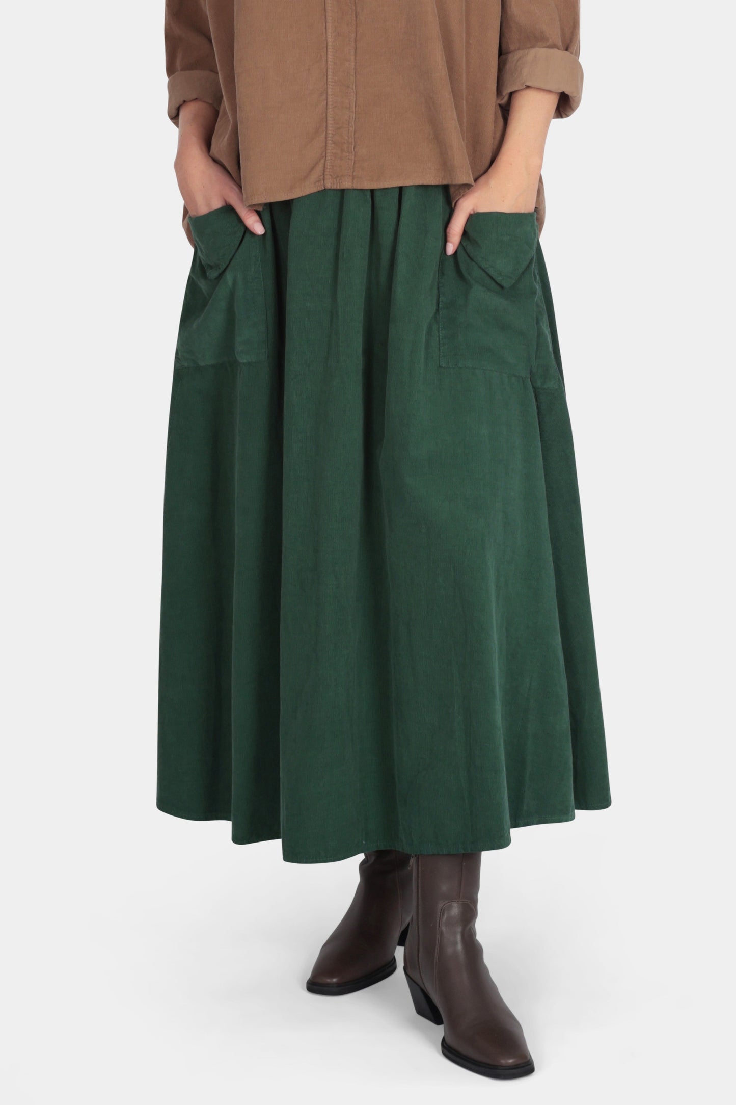 Corduroy Two Pocket Skirt