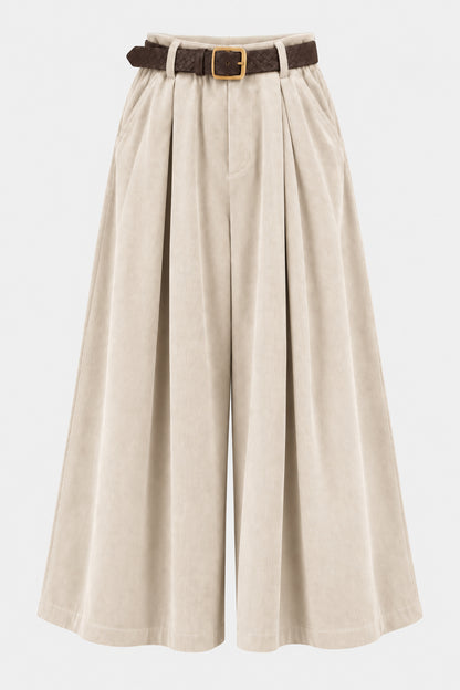 Wide Palazzo Cotton Cord Trousers