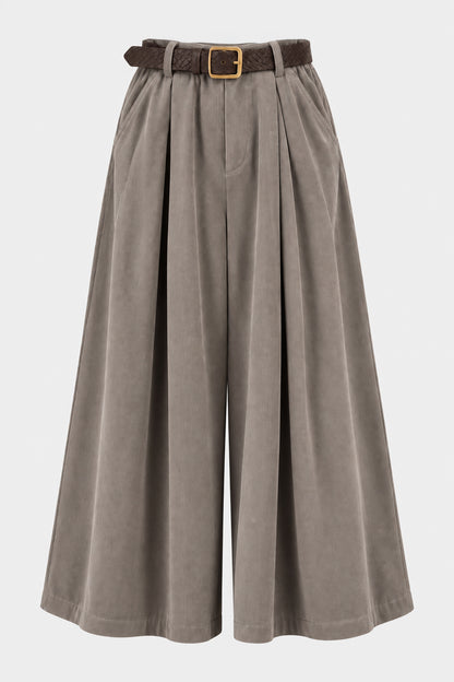 Wide Palazzo Cotton Cord Trousers