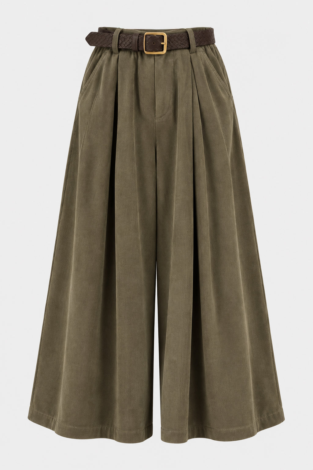 Wide Palazzo Cotton Cord Trousers
