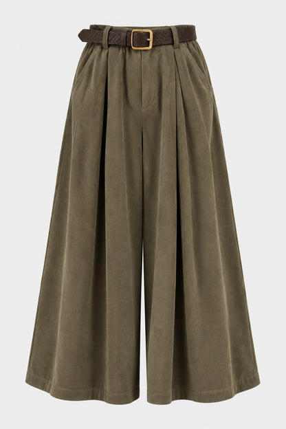 Wide Palazzo Cotton Cord Trousers
