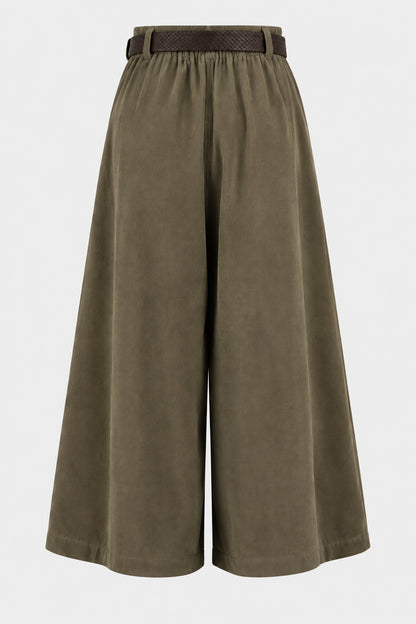 Wide Palazzo Cotton Cord Trousers