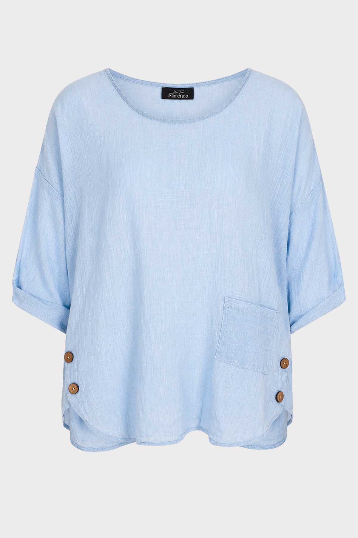 Delis Cotton Button Side Top