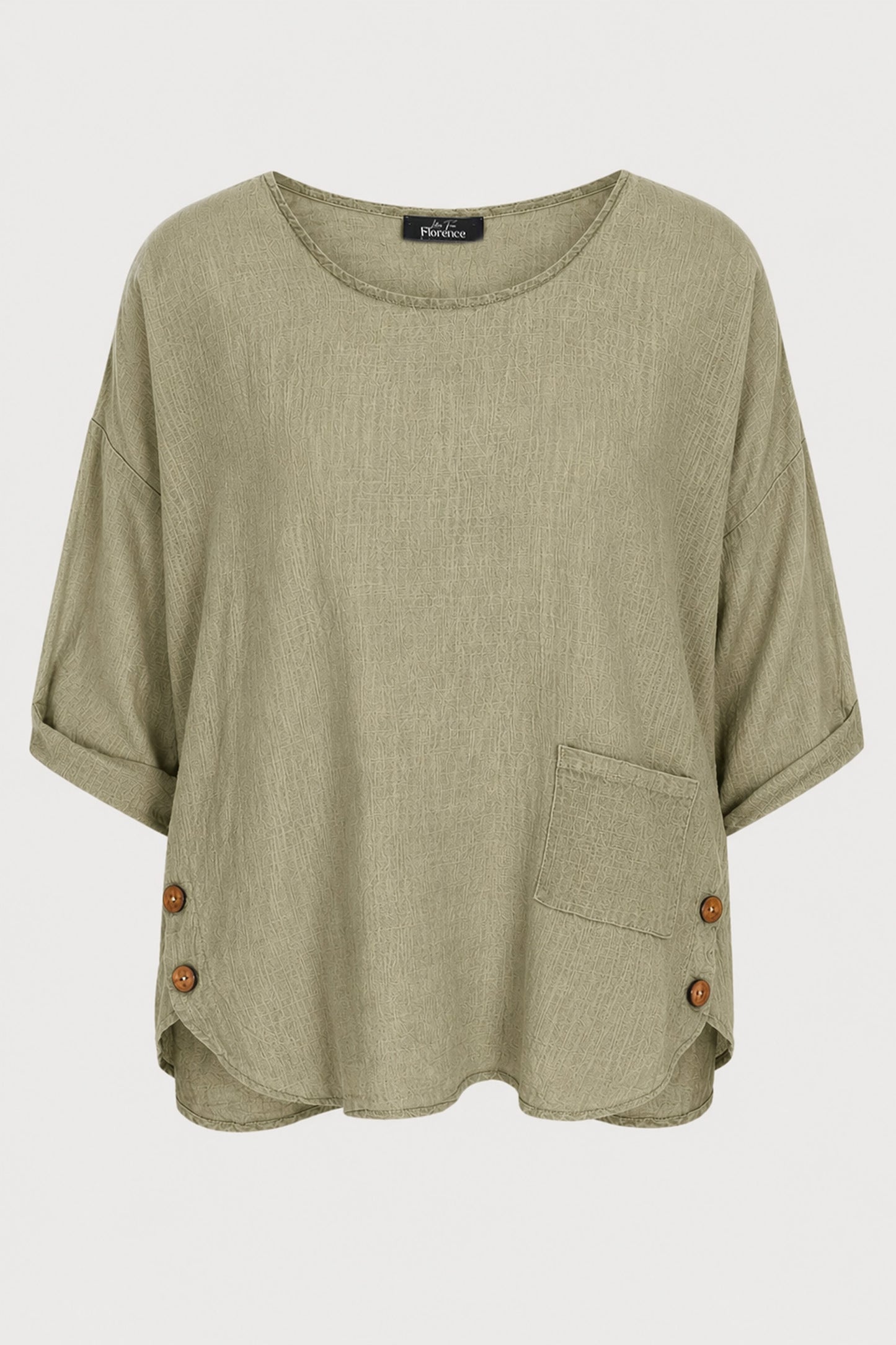 Delis Cotton Button Side Top