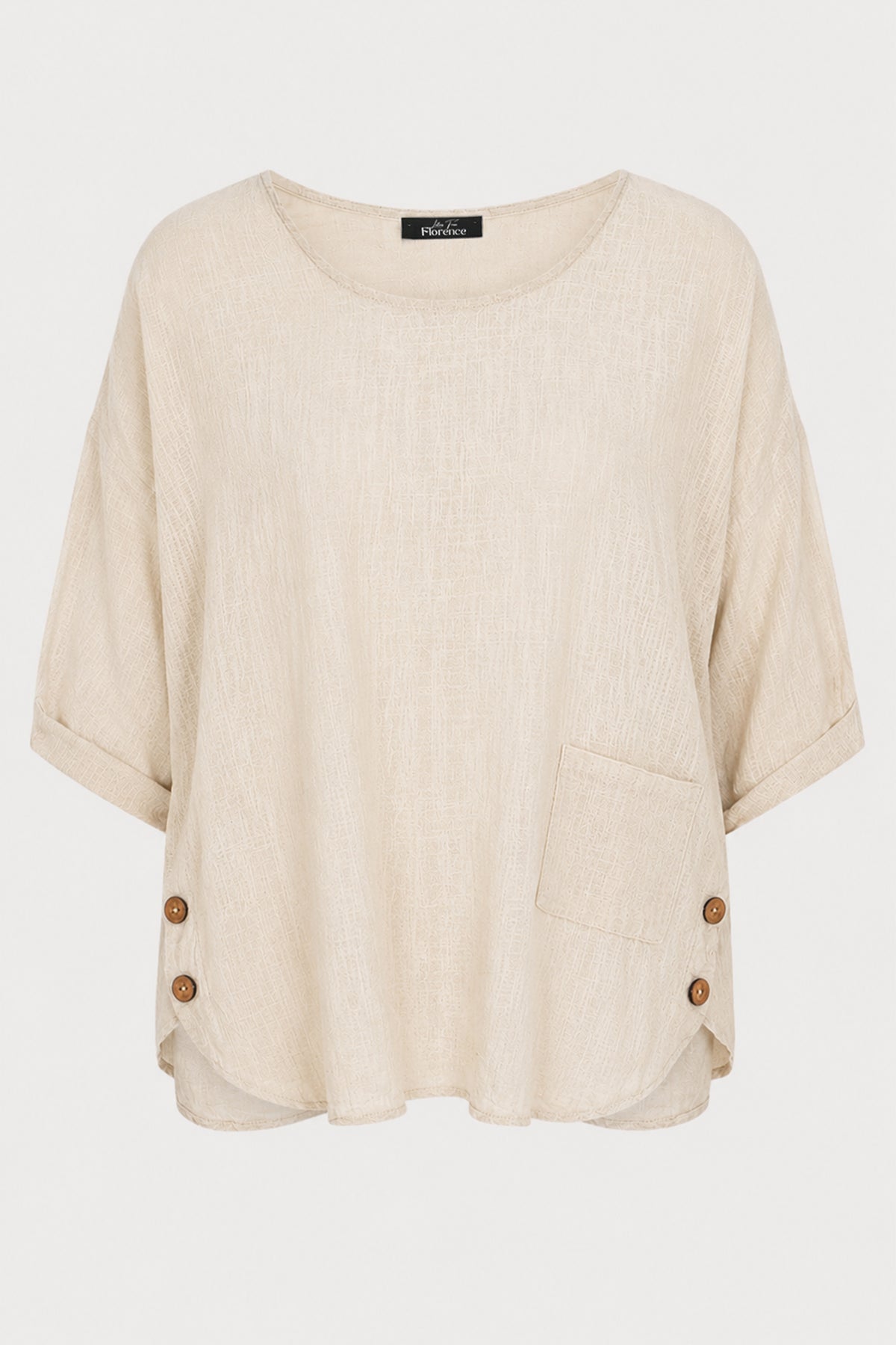 Delis Cotton Button Side Top