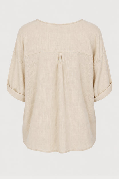 Delis Cotton Button Side Top