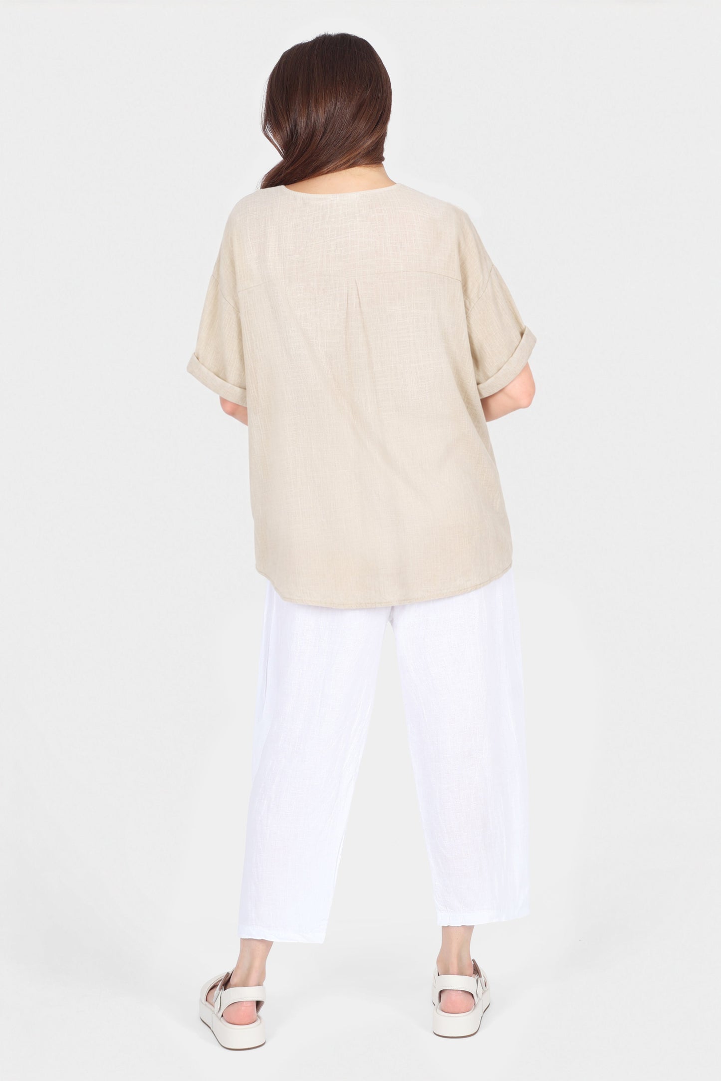 Delis Cotton Button Side Top