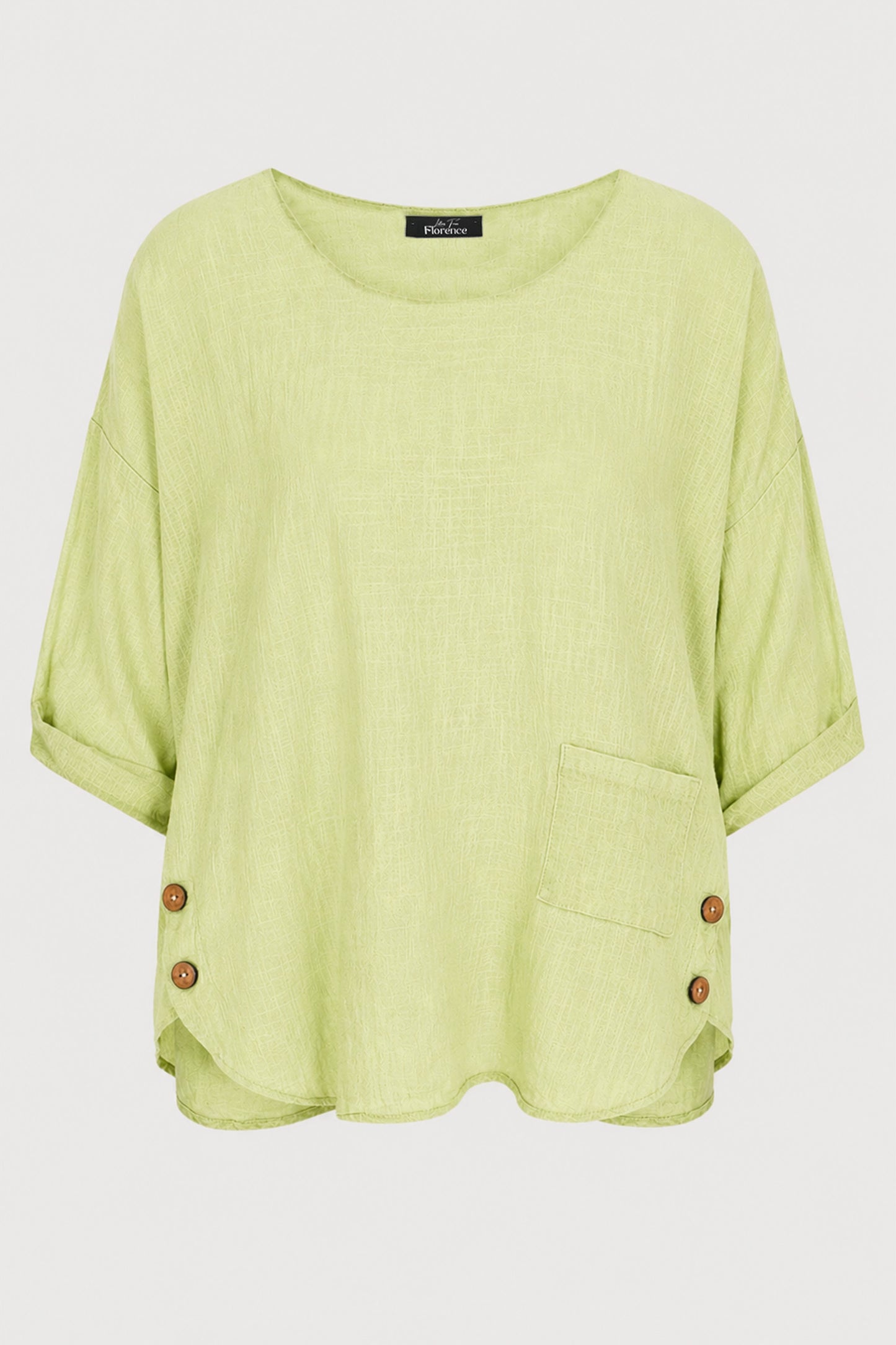 Delis Cotton Button Side Top