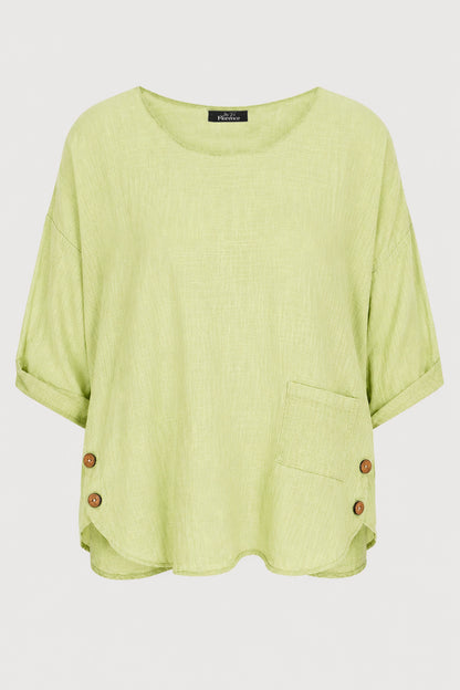 Delis Cotton Button Side Top