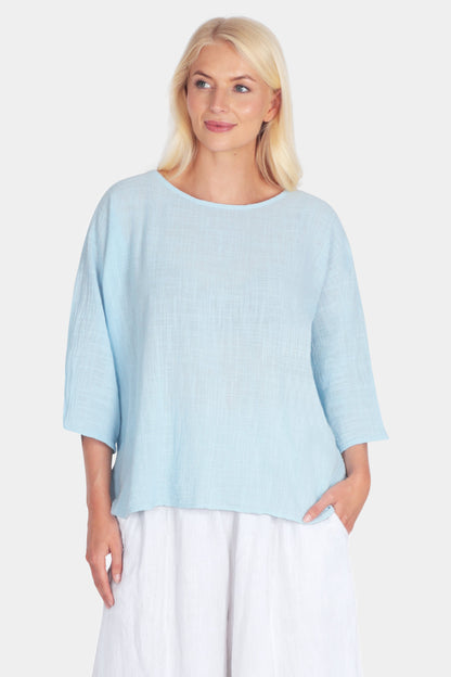 Amelie Round Neck Cotton Top