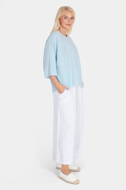 Amelie Round Neck Cotton Top