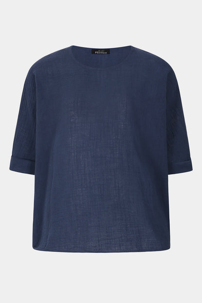 Amelie Round Neck Cotton Top