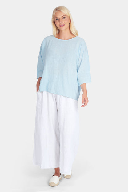 Amelie Round Neck Cotton Top