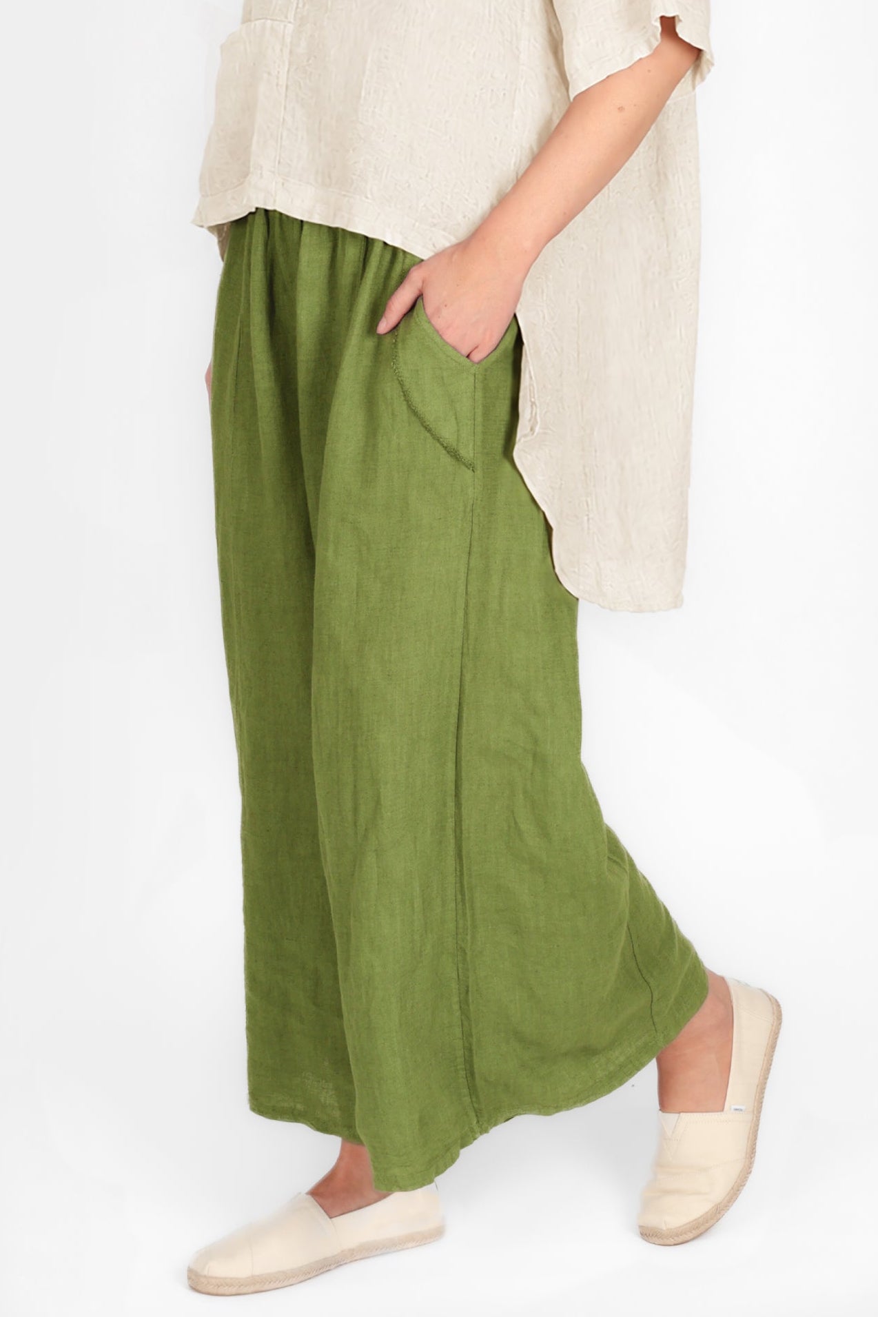 Palazzo Linen Trousers