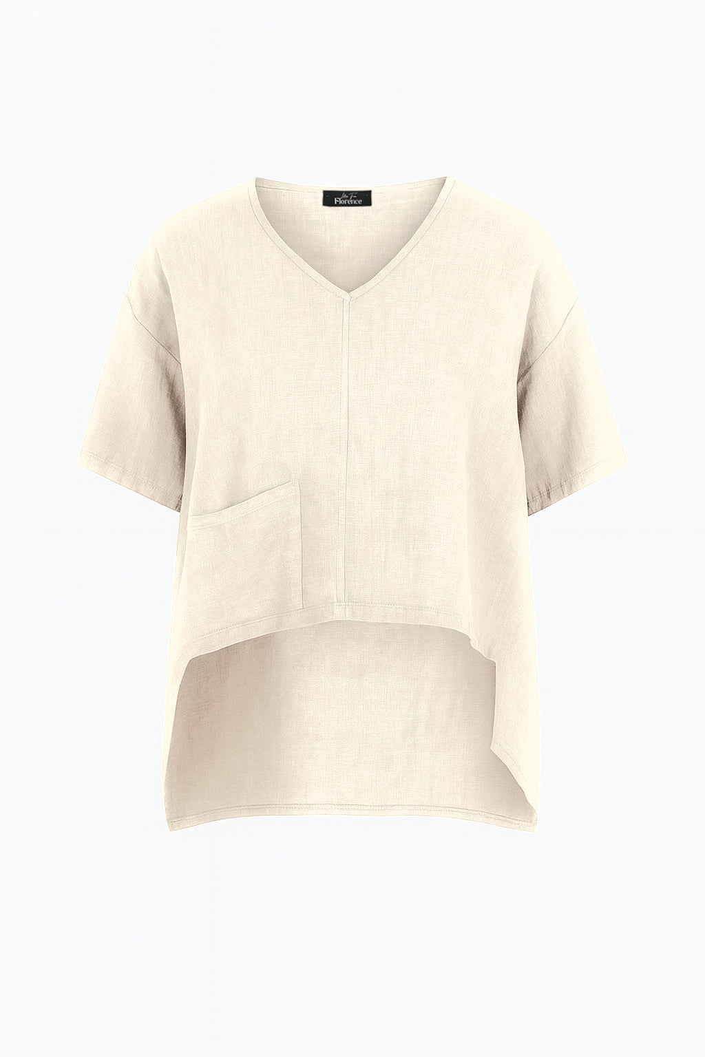 Drop Hem Linen Tunic Top