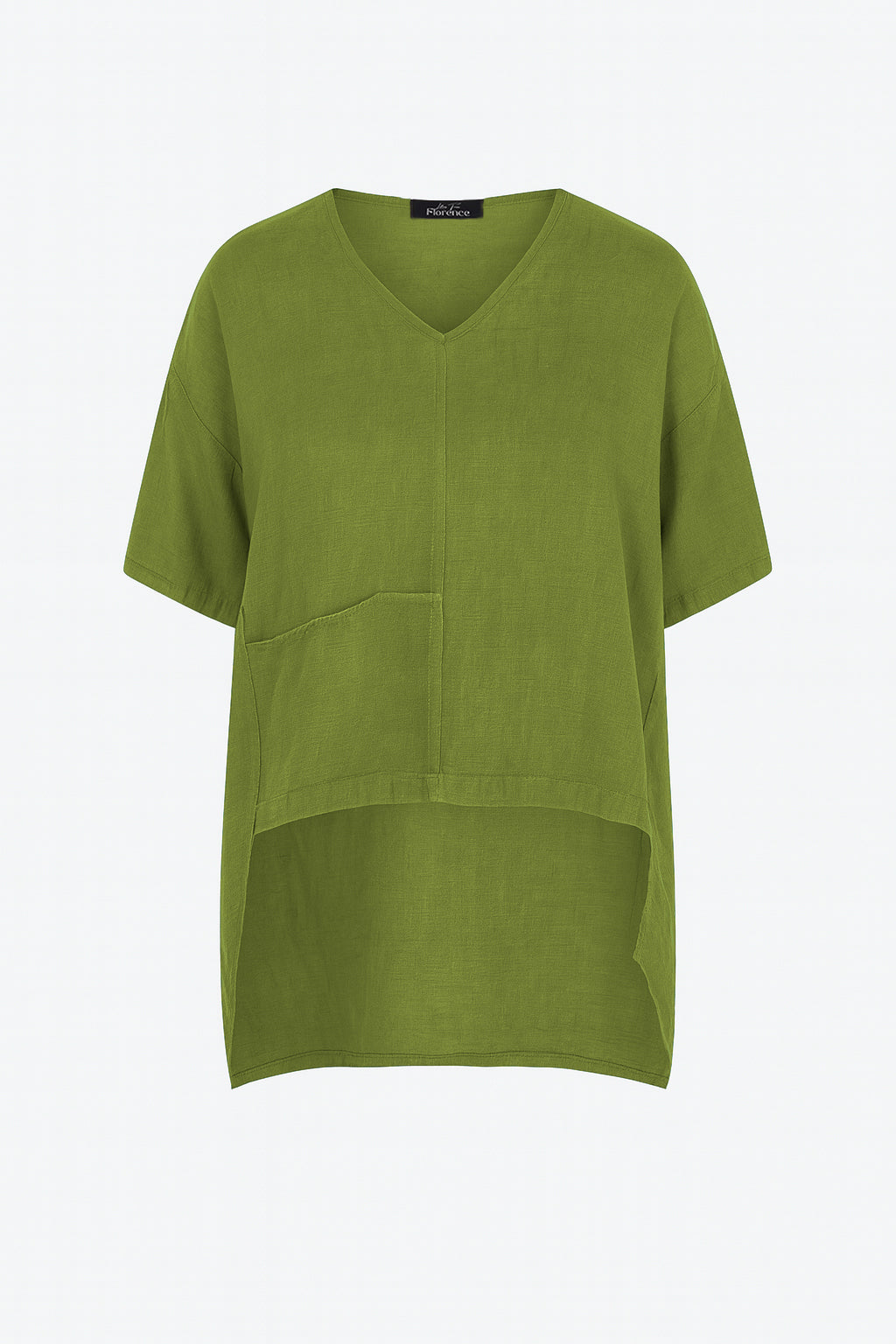 Drop Hem Linen Tunic Top