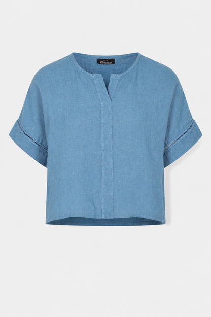 Ladder Trim Linen Top