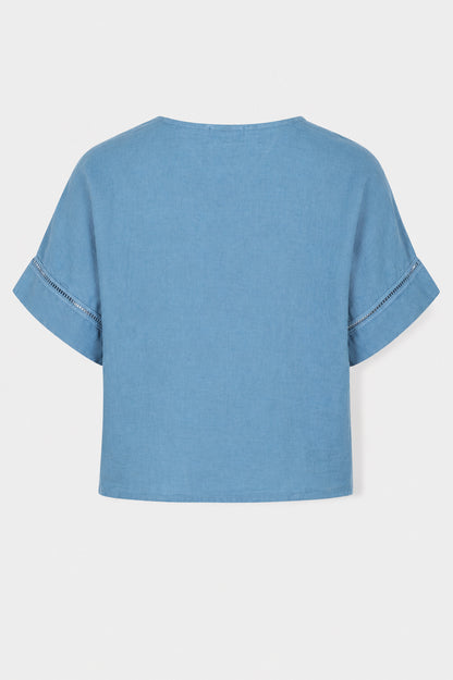 Ladder Trim Linen Top