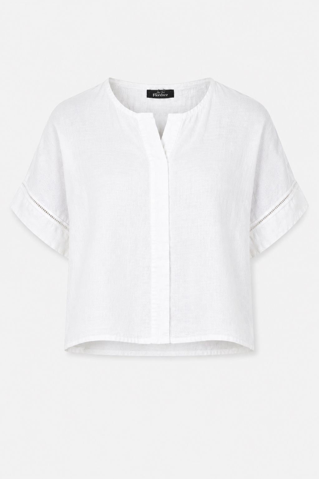 Ladder Trim Linen Top
