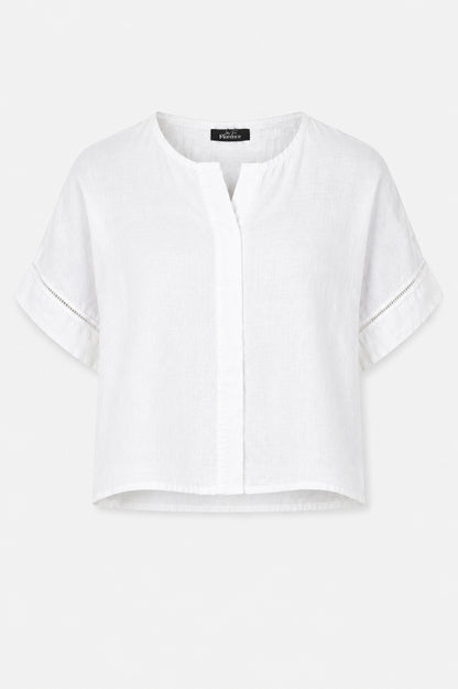 Ladder Trim Linen Top