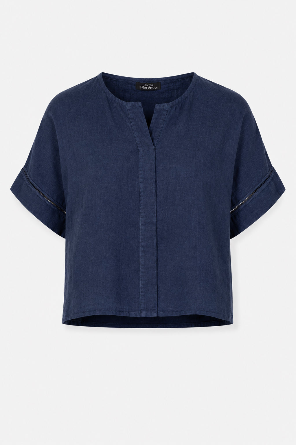 Ladder Trim Linen Top
