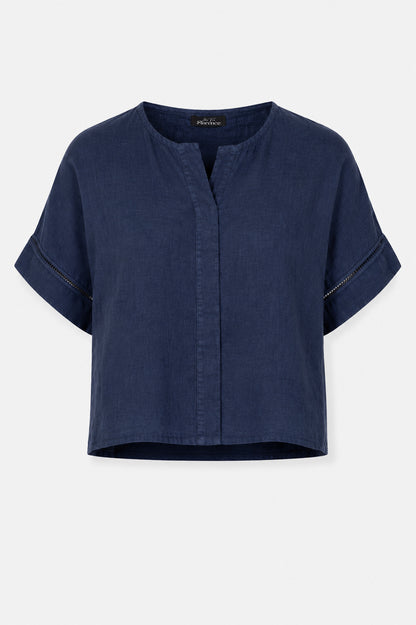 Ladder Trim Linen Top