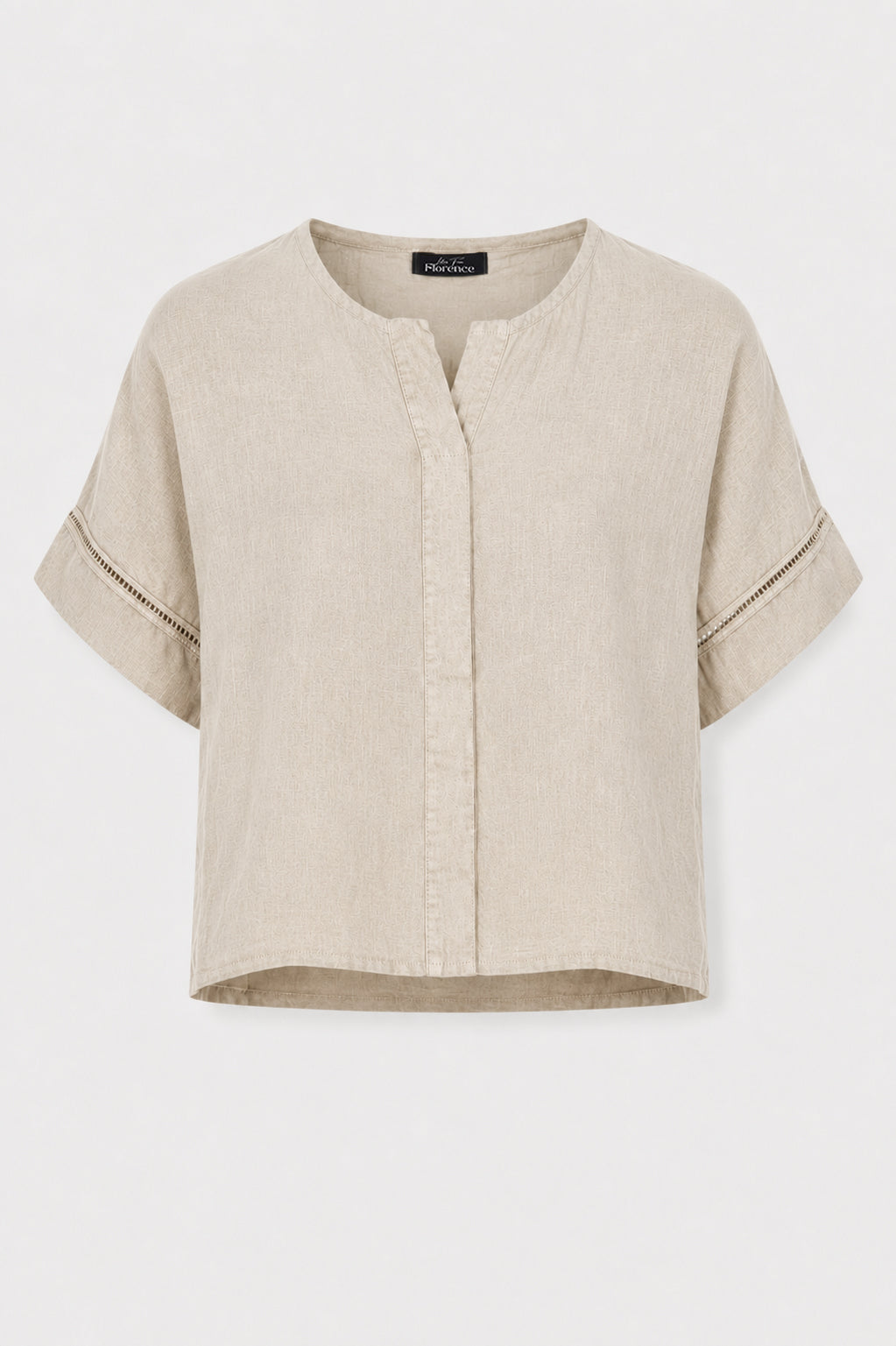 Ladder Trim Linen Top