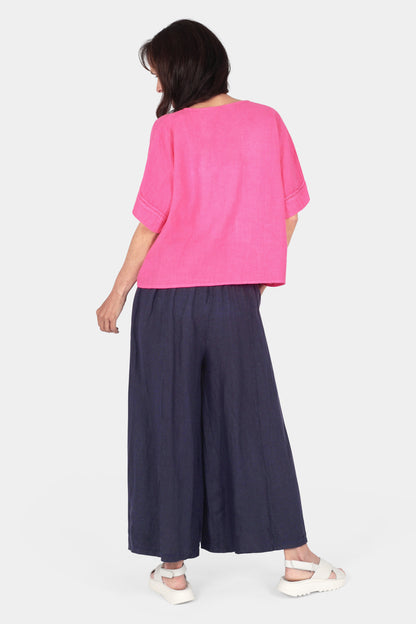 Ladder Trim Linen Top