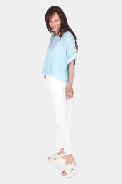 Ladder Trim Linen Top