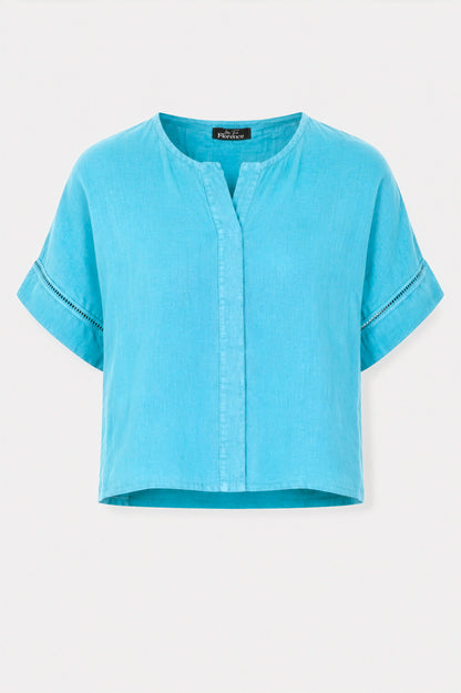 Ladder Trim Linen Top