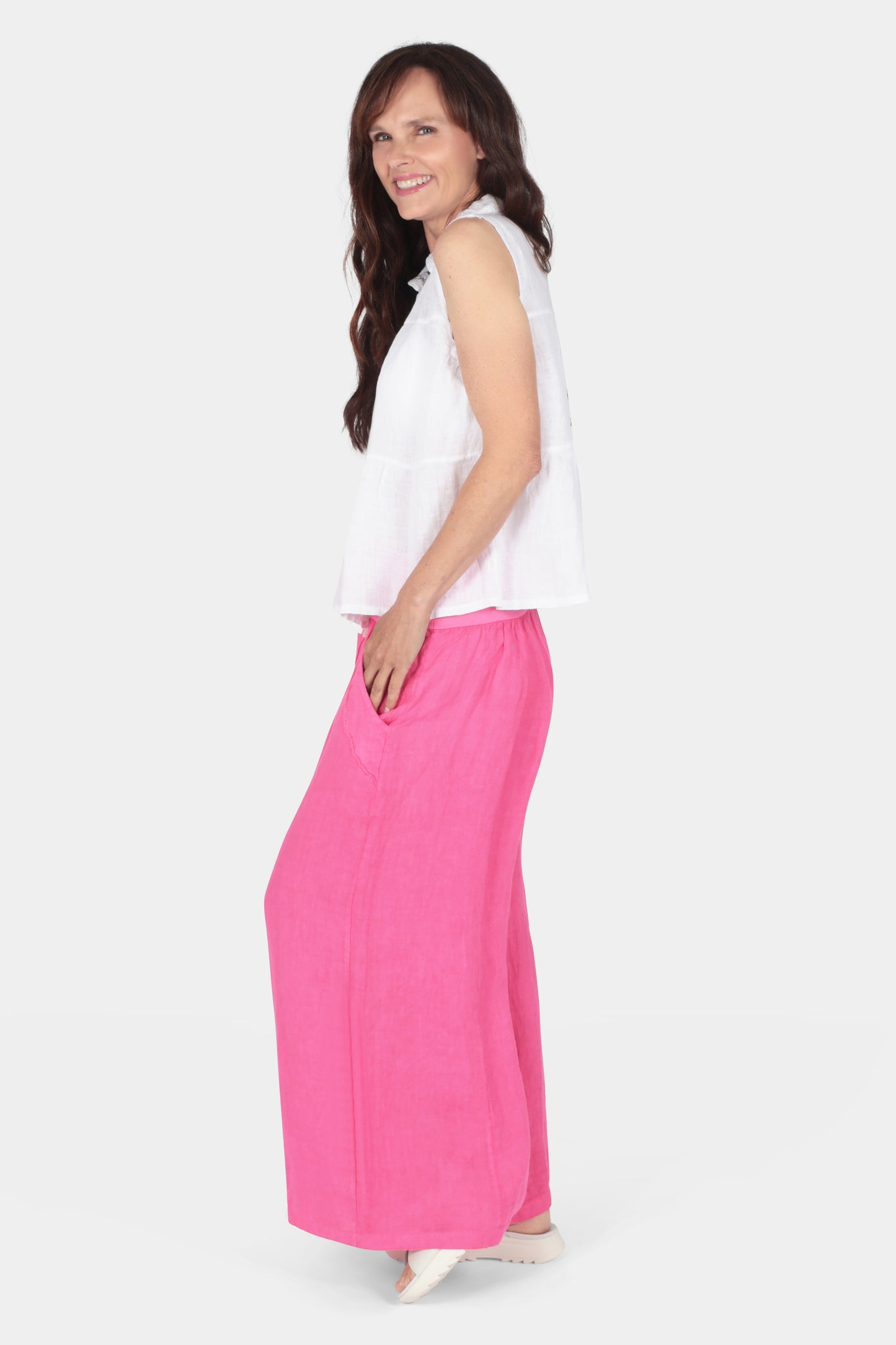 Palazzo Linen Trousers