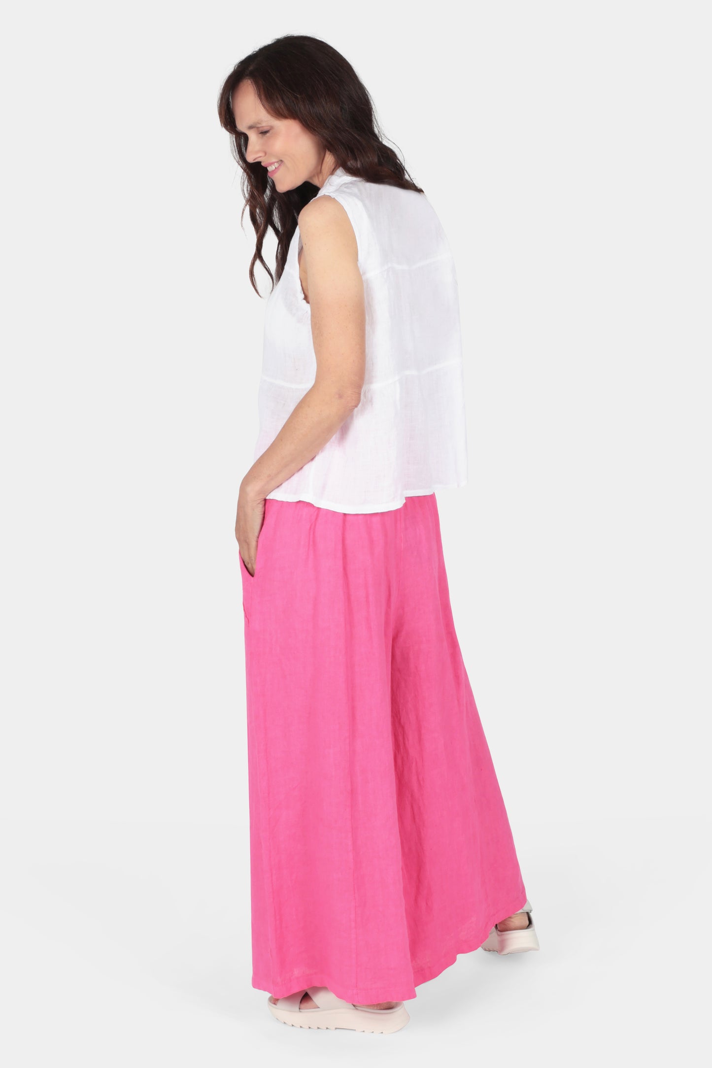 Palazzo Linen Trousers