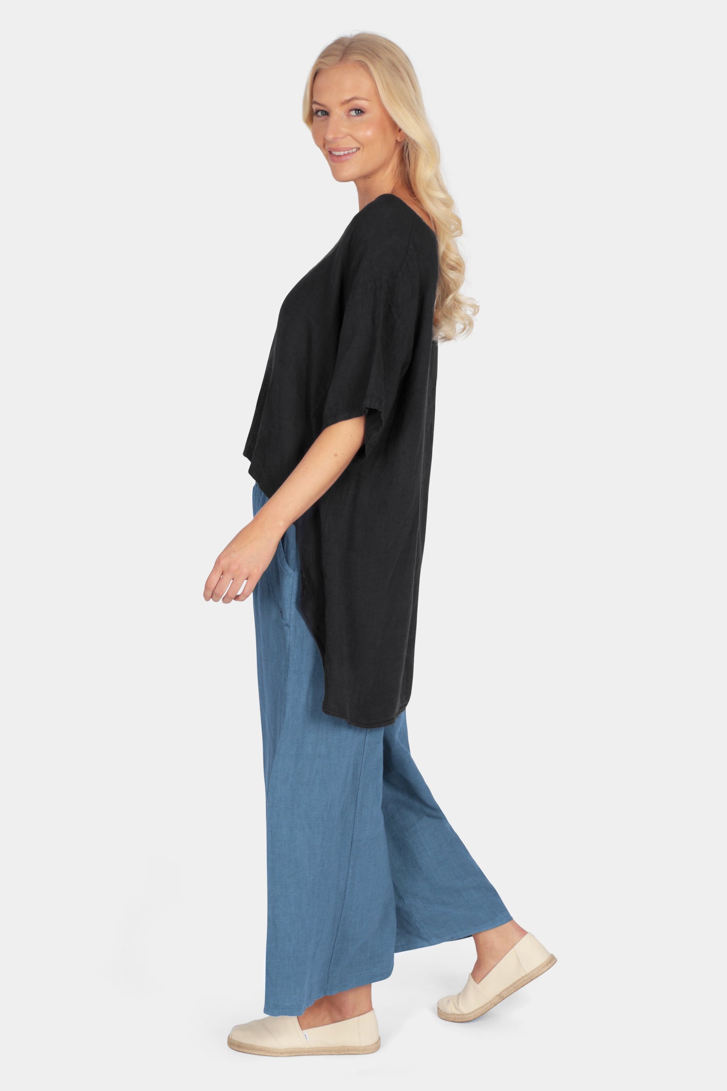 Palazzo Linen Trousers