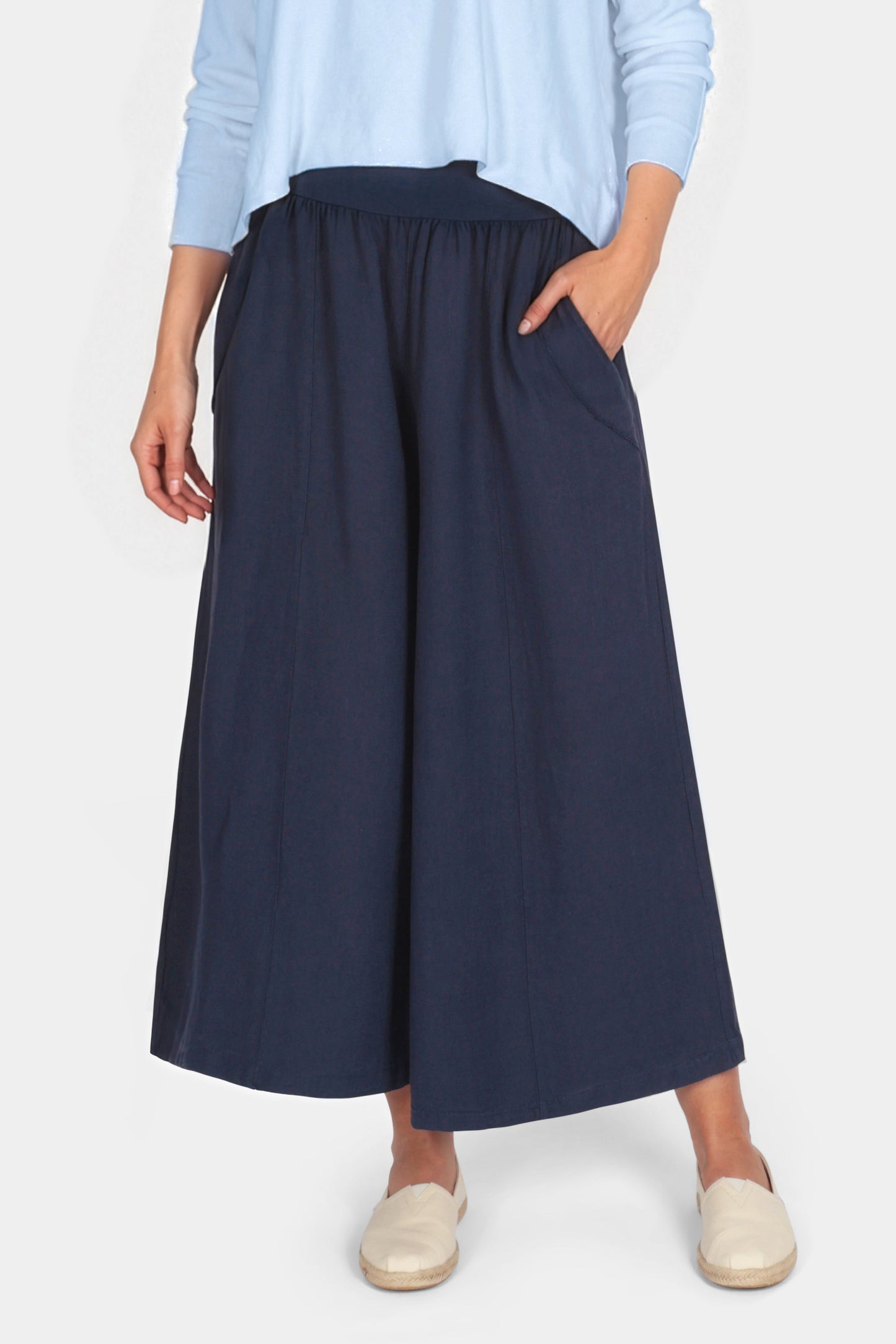 Palazzo Linen Trousers