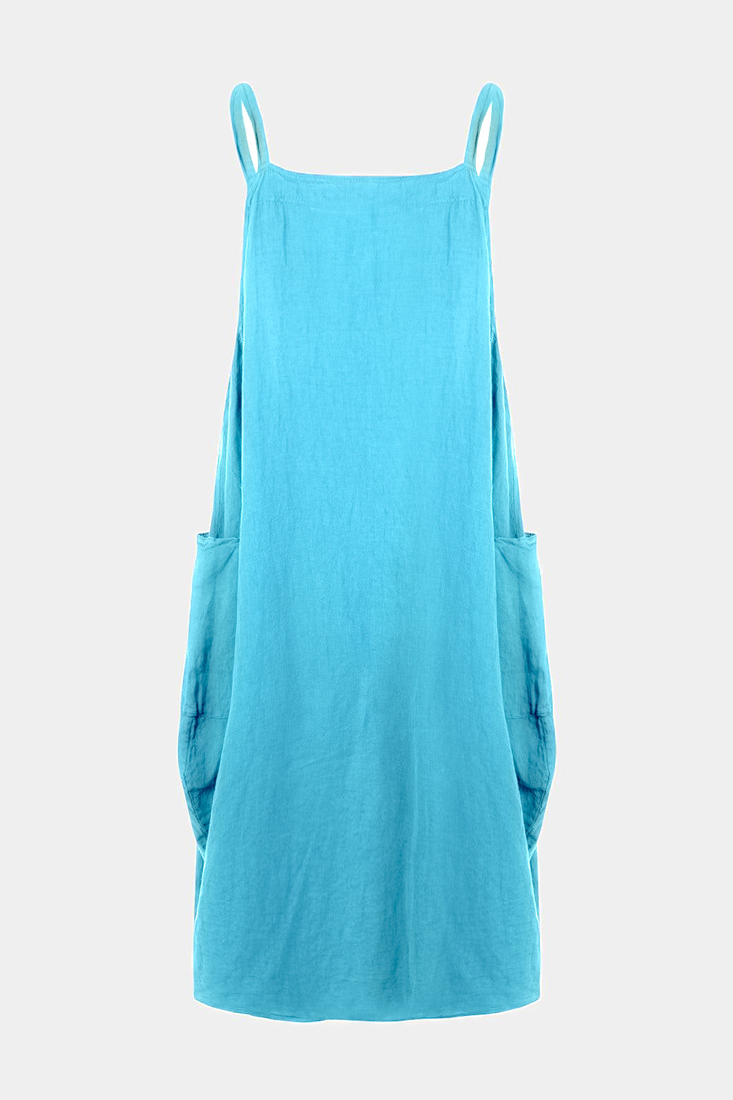 Pinafore Linen Midi Dress